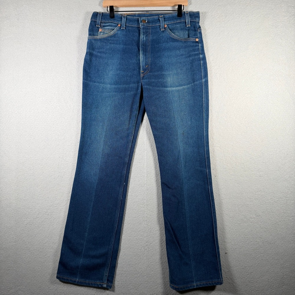 Vintage Levis 517 Bootcut Jeans Mens 36x34 Blue Denim Made in USA 90s 517-2017